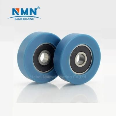 Polyurethane Pulley PU Rubber Coated Bearing No Noise Door and Window 624 625 693 685 626 608 Soft PU Roller Bearing