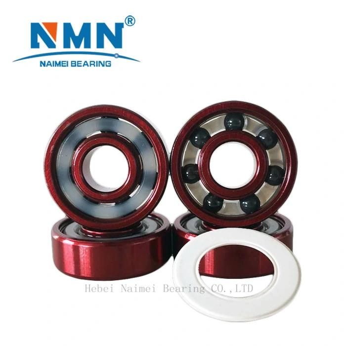 High Rotation No Noise Nylon Cage Hybrid Ceramic Ball Bearings 608 2RS Zz for Skating Shoes & Home Electric Appliance