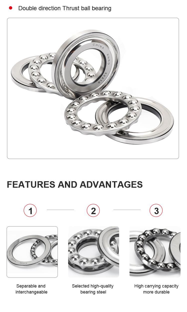 China Thrust Bearing Manufacturer Khrd 51100 51110 51115 51119 Thrust Ball Bearing 81100 81102 29344 29334e W33 Spherical Thrust Roller Bearing