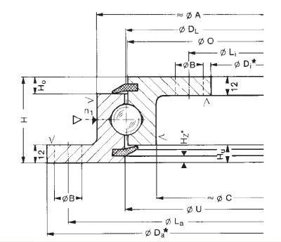 Flanged Slewing Bearings Ungeared 230.20.0800.013 230.20.0700.503 230.20.0800.503 230.20.0900.503 230.20.1000.503