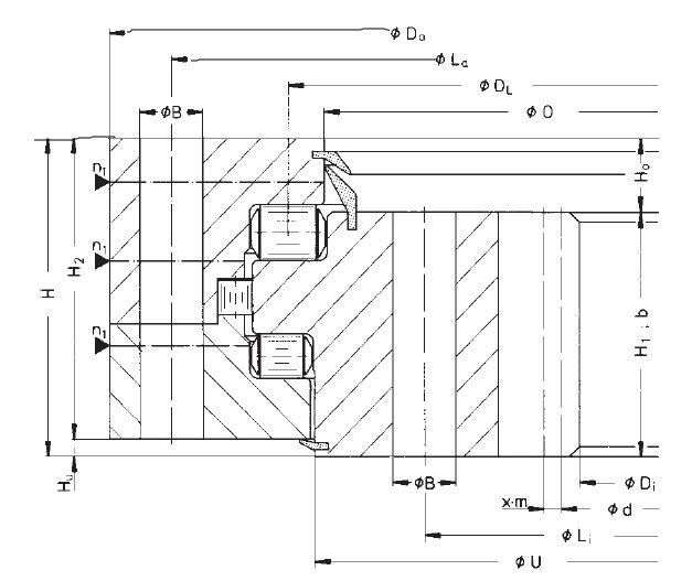 Marine Cranes Swing Bearing Slewing Ring Bearing Gear Bearing 192.25.2800.990.41.1502