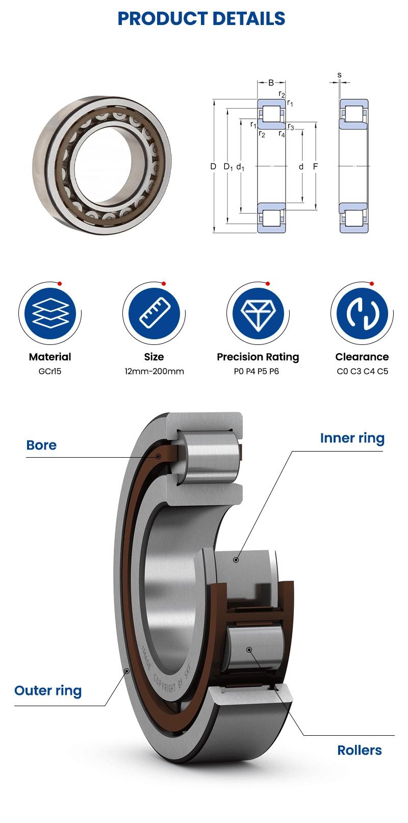 Xinhuo Bearing China Spherical Roller Bearing Manufacturers Garage Door Nylon Rollers with Sealed Bearings Nu228e Cylindrical Roller Bearing
