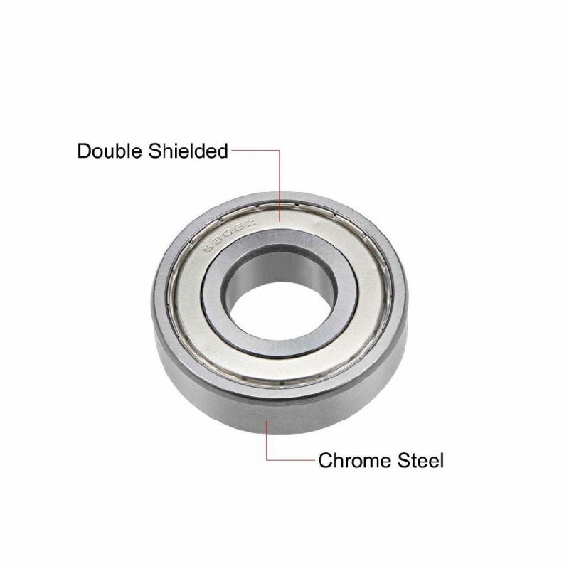 6306zz Deep Groove Ball Bearing 30X72X19mm Double Shielded ABEC-3 Bearings for Pumps