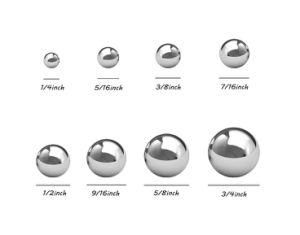 Diameter 12.7mm AISI304 Stainless Steel Ball Mirror Polished Ball 15.857mm 19.050mm
