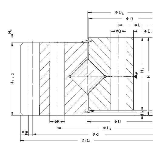 Large Slewing Bearing Ring 161.50.2800.891.41.1503 Roller Turntable Bearing with External Gear