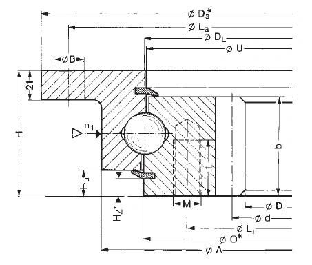 282.30.1075.013 (Type 110/1200.2) Rotary Bearing Swing Bearing Gear Bearing