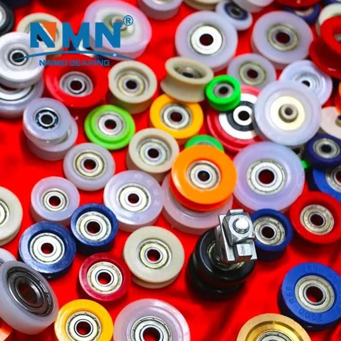 695 Zz Plastic Nylon PU POM Coated Ball Bearing Round Shape Groove Pulley Bearing