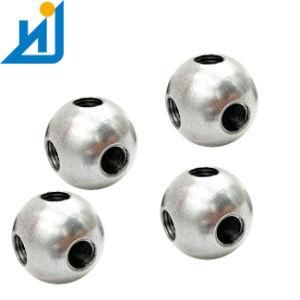 Custom Made Drilled Steel Ball Threaded Stainless Steel Ball M2 M4 M10 Carbon Metal Steel Ball with Hole Tapped Steel Ball