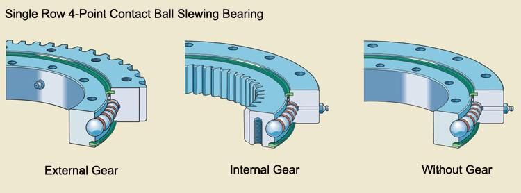 011.60.2240 2418mm Single Row Four Point Contact Ball Slewing Bearing with External Gear