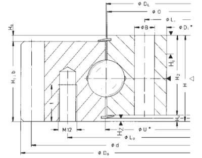 External Gear Single Row Ball Slewing Bearings 061.30.1180.000.11.1504