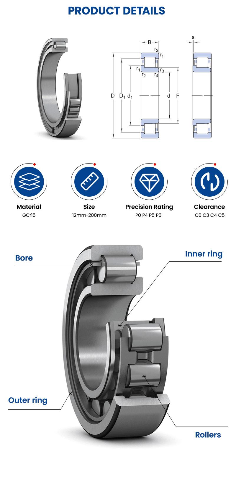 Xinhuo Bearing China Needle Bearing Factory 5200zz Nj1012m Cylindrical Roller Thrust Bearing