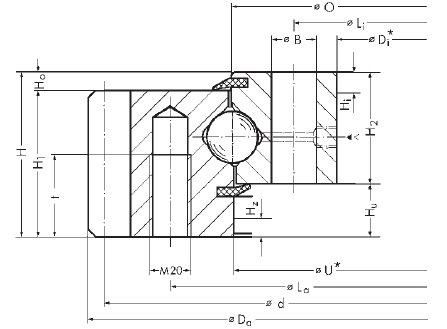 Swing Bearing 061.25.1055.500.11.1503 Ball Slewing Bearing External Gear Teeth Bearing Turntable Bearing Slew Ring Bearing
