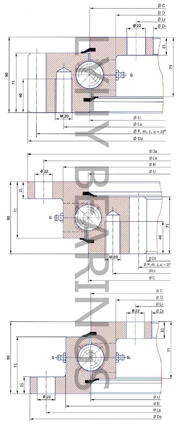Torriani Flange Slewing Bearing Slewing Ring Bearing I. 1600.32.00. C