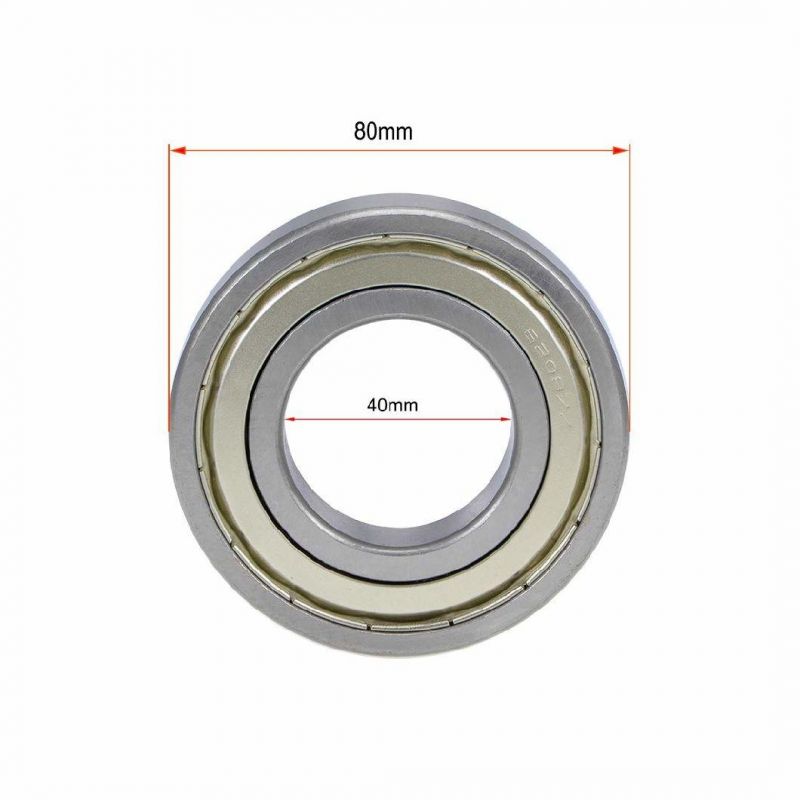 6208zz Deep Groove Ball Bearing 40X80X18mm Double Shielded ABEC-1 Bearings