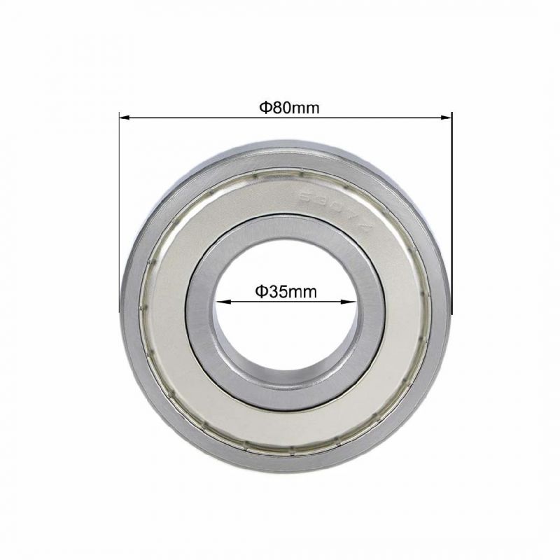 6307-Zz Deep Groove Ball Bearing Double Shielded Metric 35mm ID 80mm Od 21mm Width