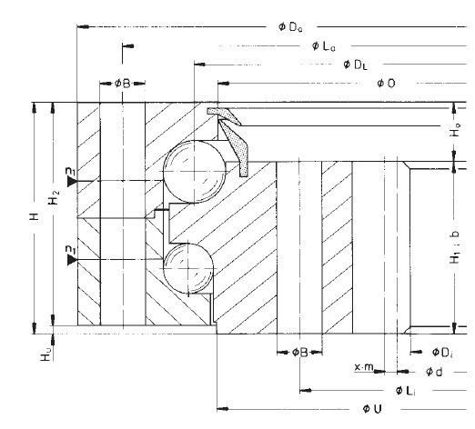 Internal Gear Slewing Bearing 012.40.2199 Ball Turntable Bearing 012.40.2622