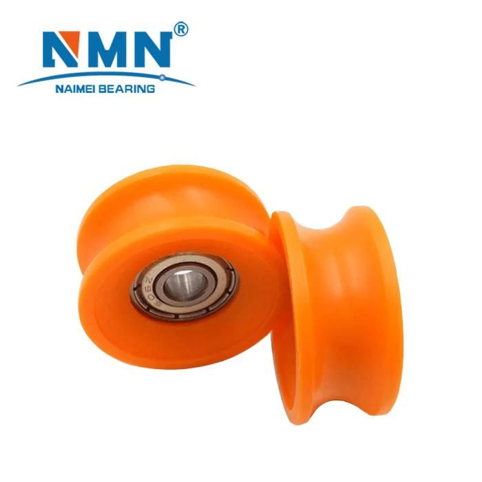 V Grooved Miniature Tiny Deep Groove Ball Bearing Plastic Coated Plated Pulley Bearing 624 625 626 627 628