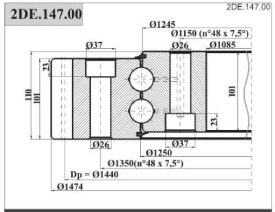Sirca Ball Bearing Slewing Ring Bearings Rotary Bearings Turntable Bearing Gear Teeth Bearing (2DE. 147.00)