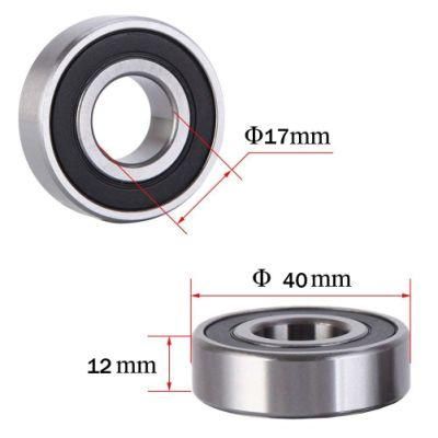 6203RS Scooter Motorcycle Sealed Deep Groove Ball Bearing 40 X 17 X 12mm