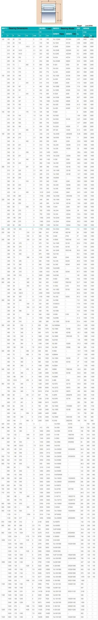 880mm Nu18/880 Single Row Cylindrical Roller Bearing Manufacturer