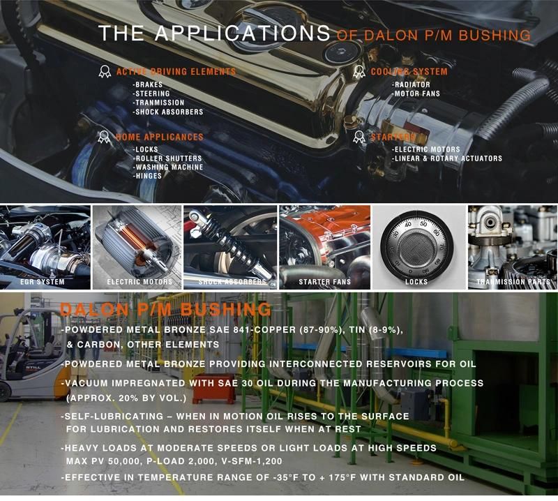 Oil Retaining Sintered Iron Flange Bearing Bushing