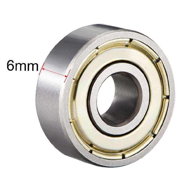 606zz 6 X 17 X 6 mm Deep Groove Ball Bearing Double Metal Shielded Miniature Ball Bearing, Fit for Skateboard Bearings Hand Spinner Longboard Rolle