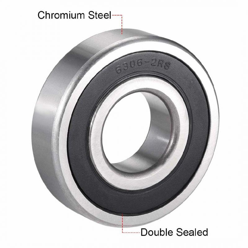 6306-2RS Deep Groove Ball Bearing Double Sealed 30mm X 72mm X 19mm Chrome Steel Bearings for Pumps