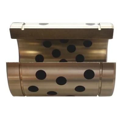 Centrifugal Casting Cuzn25al5 Bronze Self Lubrication Plain Bushing with Graphite Plug Custom Size