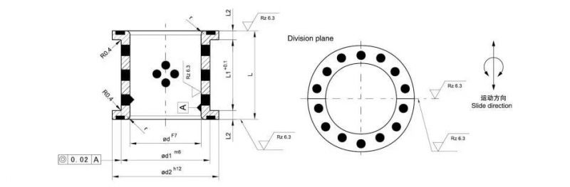 Double Flange Split Self Lubrication Bronze Bushing Bearing Bush
