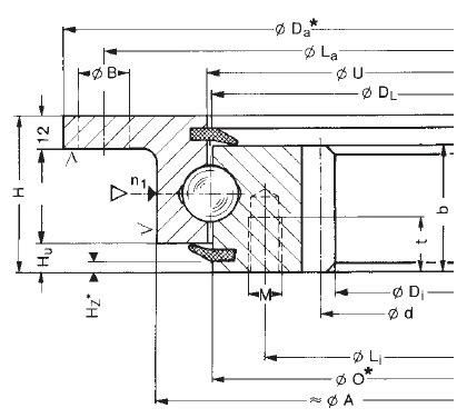 232.21.0875.013 (Type 21/950.2) Slewing Bearing with Flange