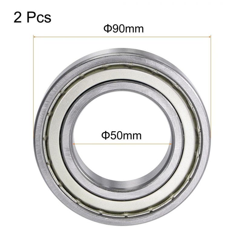 6210zz Deep Groove Ball Bearings 50mm Bore 90mm Od 20mm Thick Double Shielded Chrome Steel
