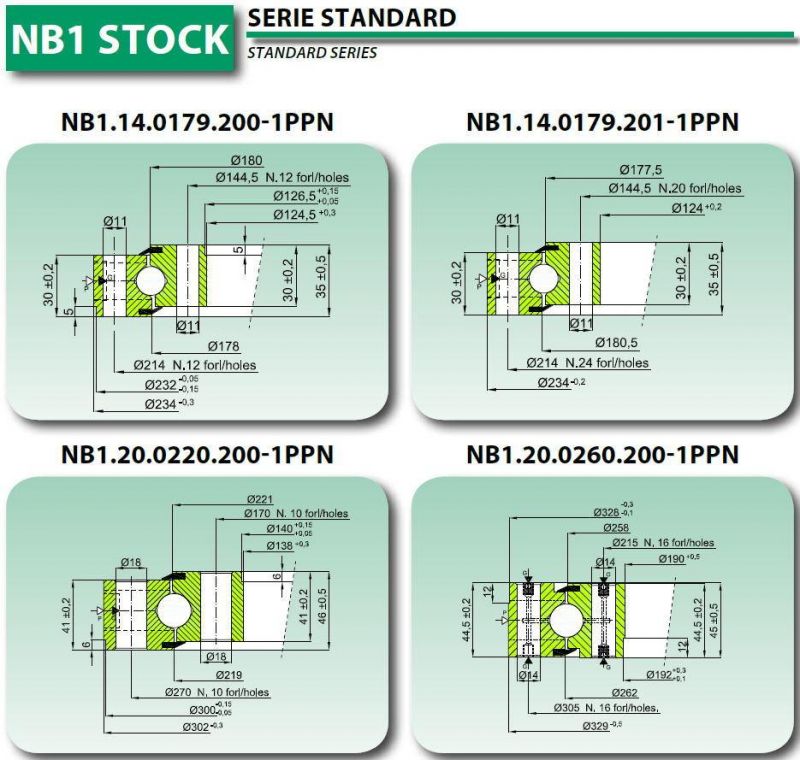 Slewing Beairngs Ring Bearings Without Gear Nb1.20.0260.200-1PP N