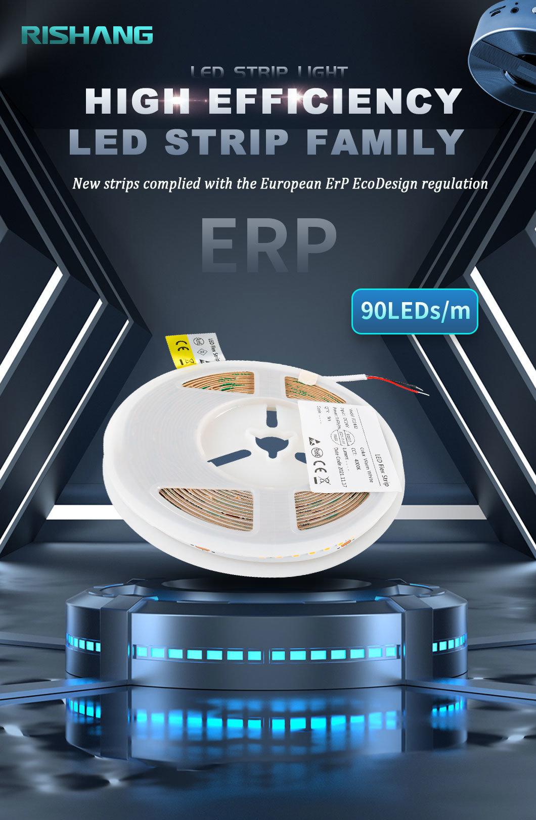 Ultra-High Luminous Efficacy 90LEDs/M 2700K LED Strip with ERP Standard LED Light Strips