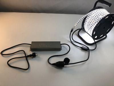 50m Emergency System 230V SMD5050 Black FPCB Construction Site Strip Lighting with 2*1h Power Supply