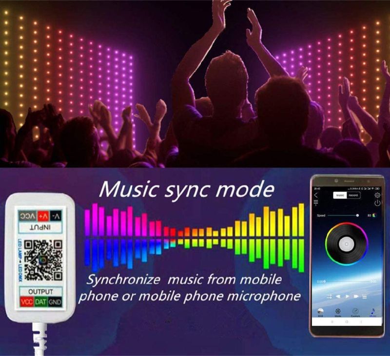 Christmas Fairy String Lights, Bluetooth APP Control, 16 Million Rainbow Colors, 21 Lighting Modes, Music Sync, Custom Timer