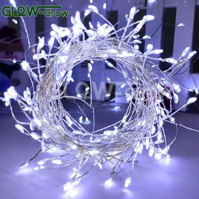12V CE RoHS White Christmas LED Light Fairy for Wedding Decor Festival Home Holiday Decoration with Flash Bulb