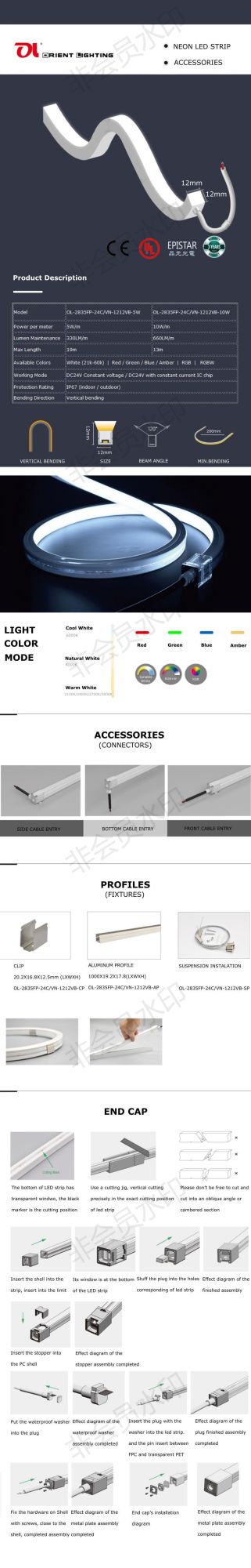 IP65 Waterproof Outdoor Rope Lighting RGB LED Light