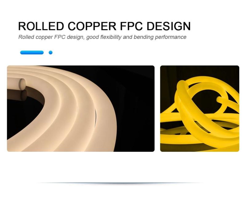 Freely-Bent Cut-in-Any-Size IP65 Waterproof White 3000K 360 Degree LED Neon Flex Strip