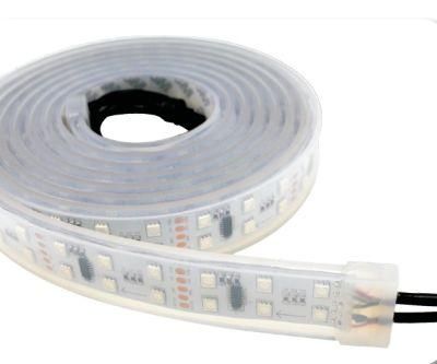 High Power Double Row 120LED IP67 LED Strip Waterproof Flexible SMD 5050 RGB LED Lighting Strip Light
