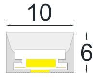 White Lighting Silicone IP67 Vertical Bending Flex LED Neon Light