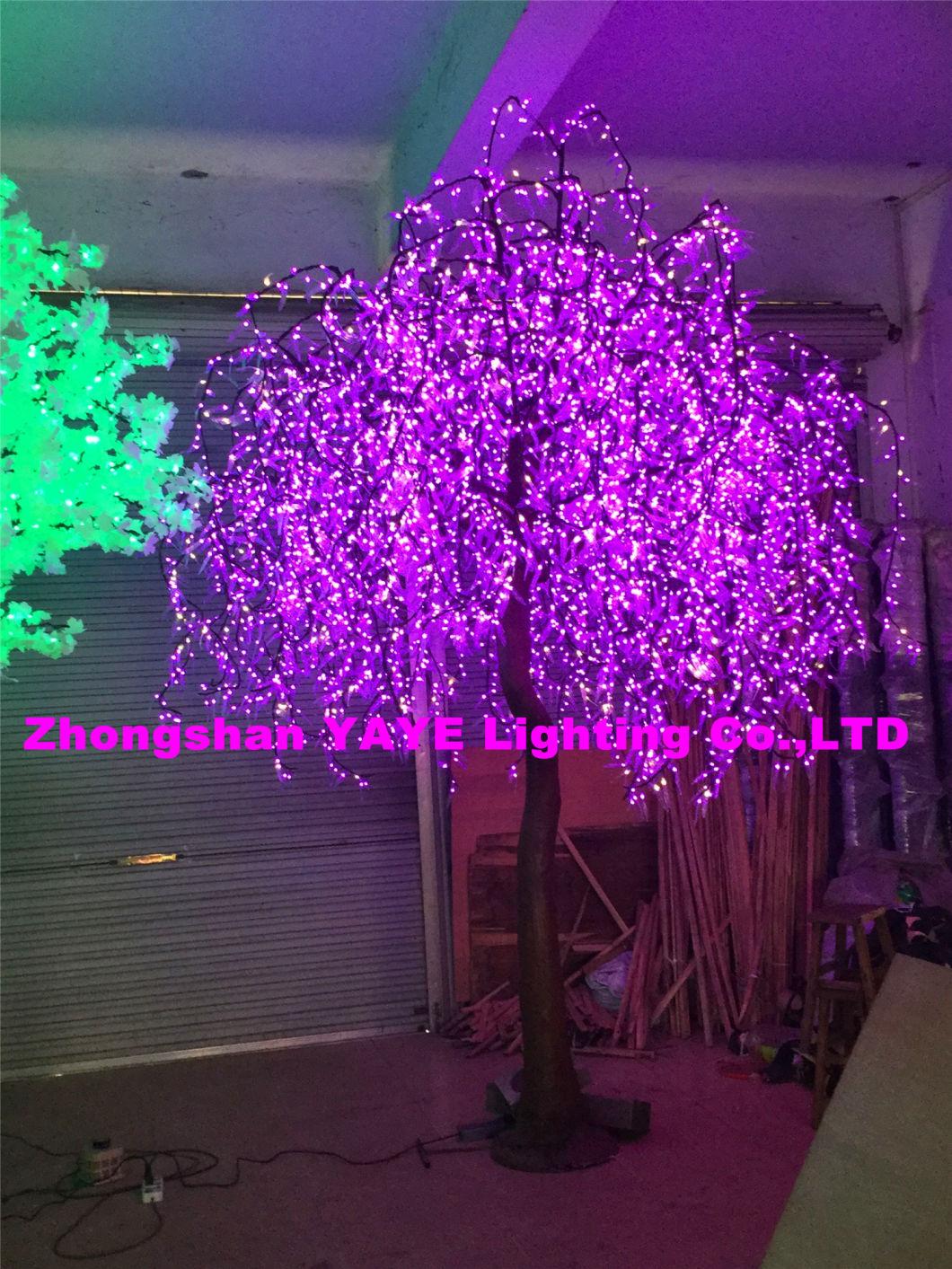 Yaye 18 Hot Sell High Quality 4608LEDs 2.5m Diameter 3m Height LED Lighted RGB Willow Tree with CE/RoHS