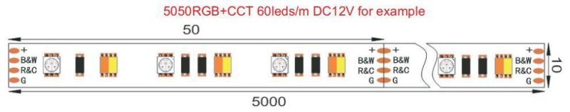 Wholesale Kit Pack RGB+CCT 5 Color Decoration Light Flexible LED Strip