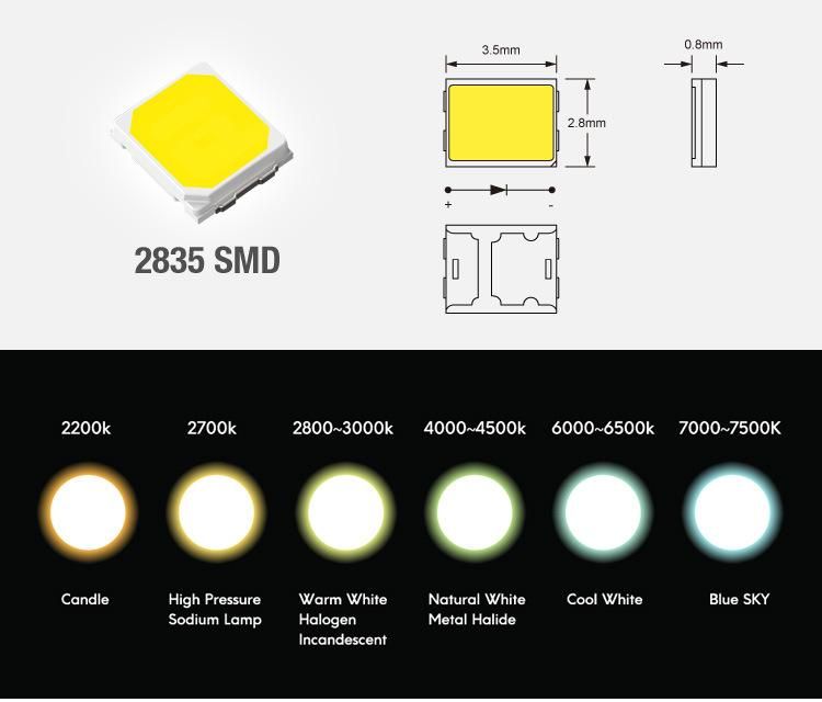 Hot Sell SMD2835 128LEDs Flexible Strip Light Warm White for Decoration