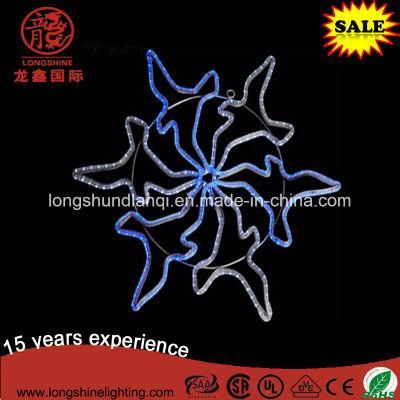 Mounted Hanging PVC IP65 Snowflake Motif LED Christmas Lights for Outdoor Decoration