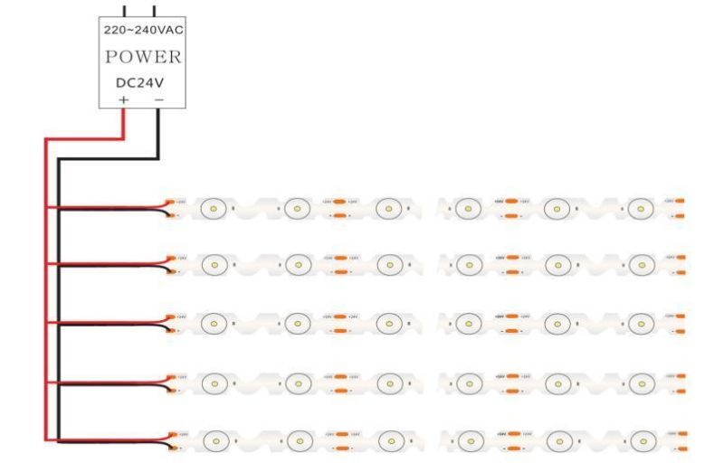 Beam Angle 160 Degrees Lens S Type 2835 Flexible LED Light Strip