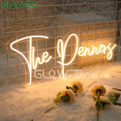 12V CE RoHS Warm White Silicon Neon Flex The Denny Letters Advertising LED Neon Light Sign for Commercial Decoration