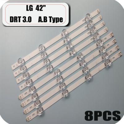 New 8 PCS/Set LED Backlight Strip Bar LC420due 42lb3910 42lf620V Innotek Drt 3.0 42 Inch