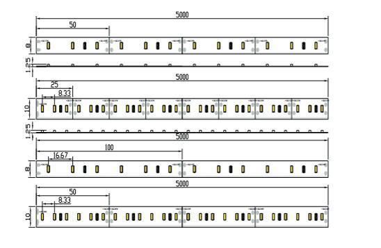 8mm 120LEDs/M 12V High Brightness SMD 3014 LED Light Strip