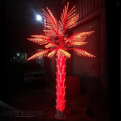 Toprex Decor Event Party Supplier Large Christmas Light Bulbs Customizable Colorful Artificial Coconut Palm Tree