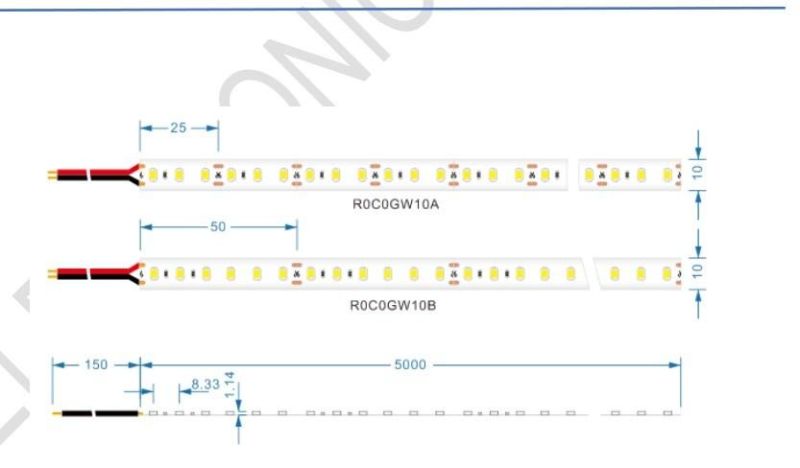 High Brightness Universal 10mm Width 14.4W 120LEDs/M LED Flexible Strip
